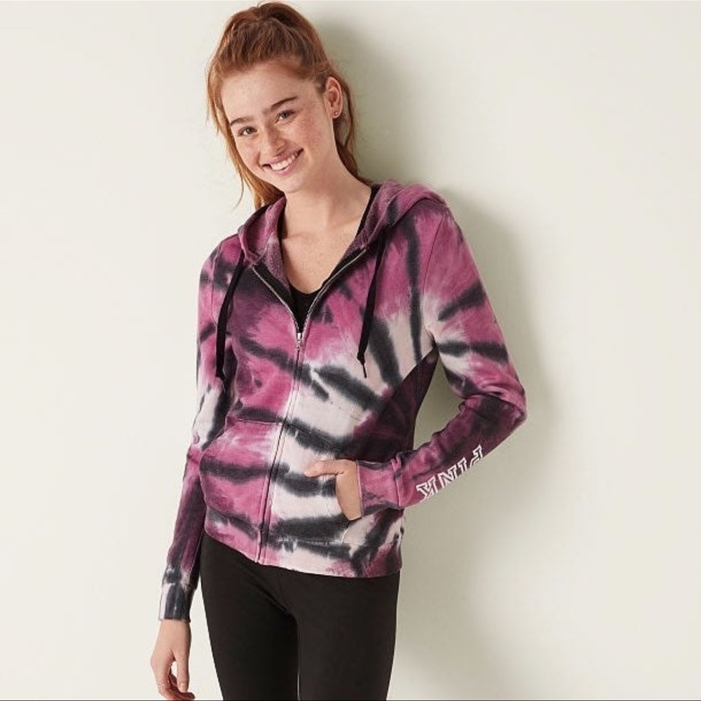 (NWT) Victoria’s Secret PINK Everyday Lounge Perfect Full-Zip Hoodie, Small